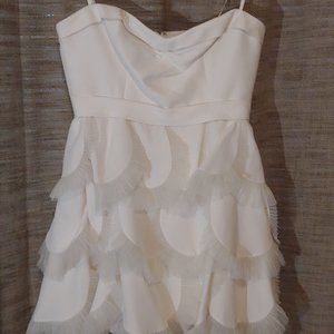 Adorable BCBG Maxazria Strapless White mini dress